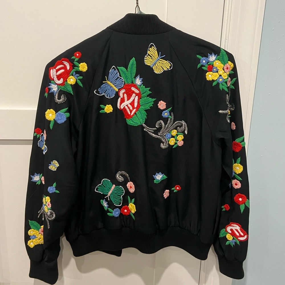 Alice & Olivia beaded bomber jacket in size small.
